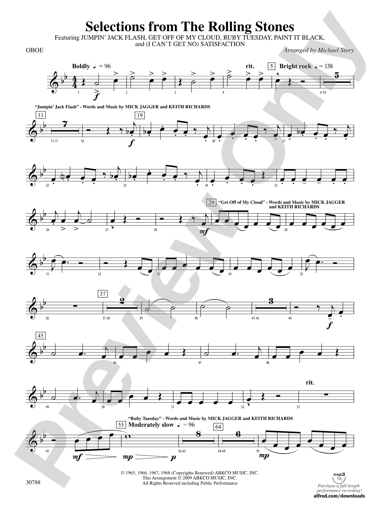 Selections from The Rolling Stones: Oboe