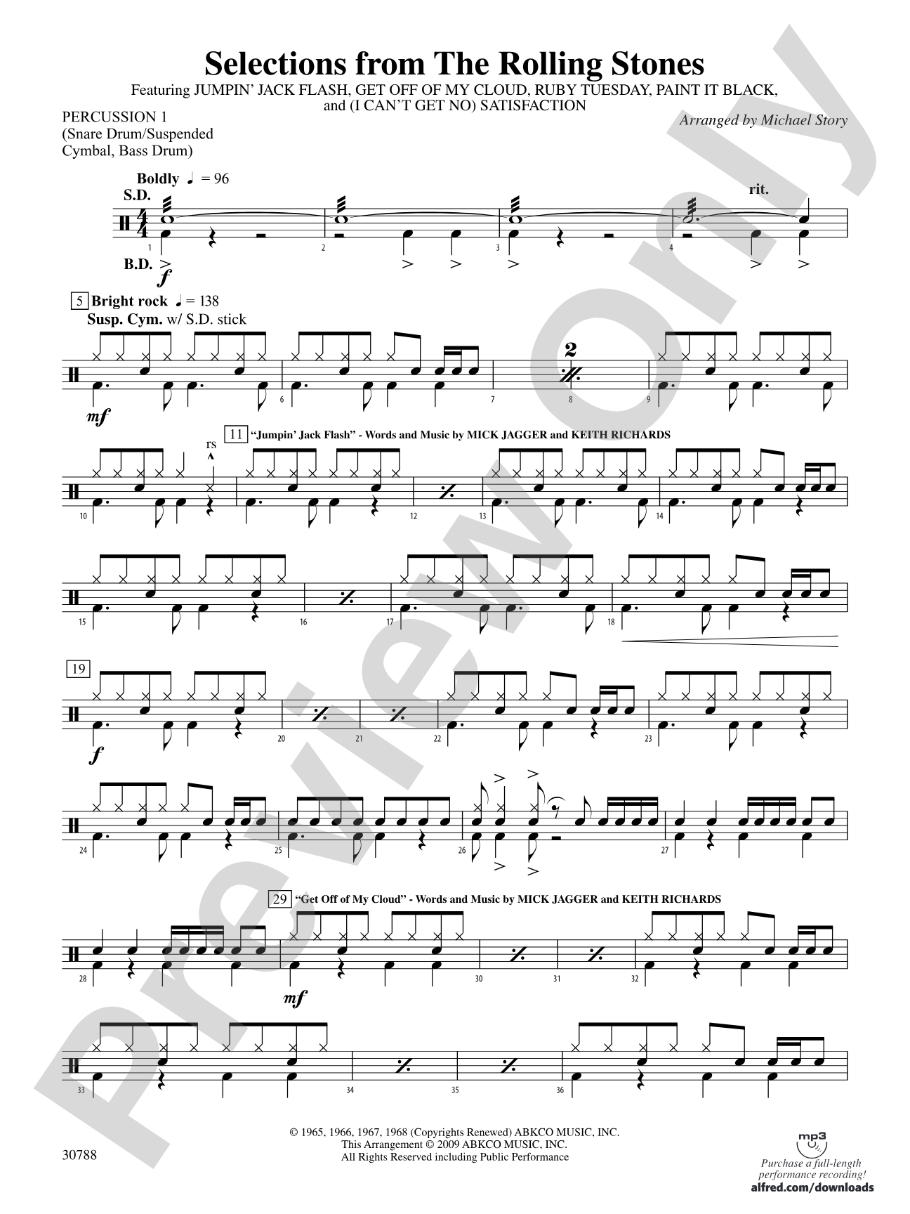 Selections from The Rolling Stones: 1st Percussion