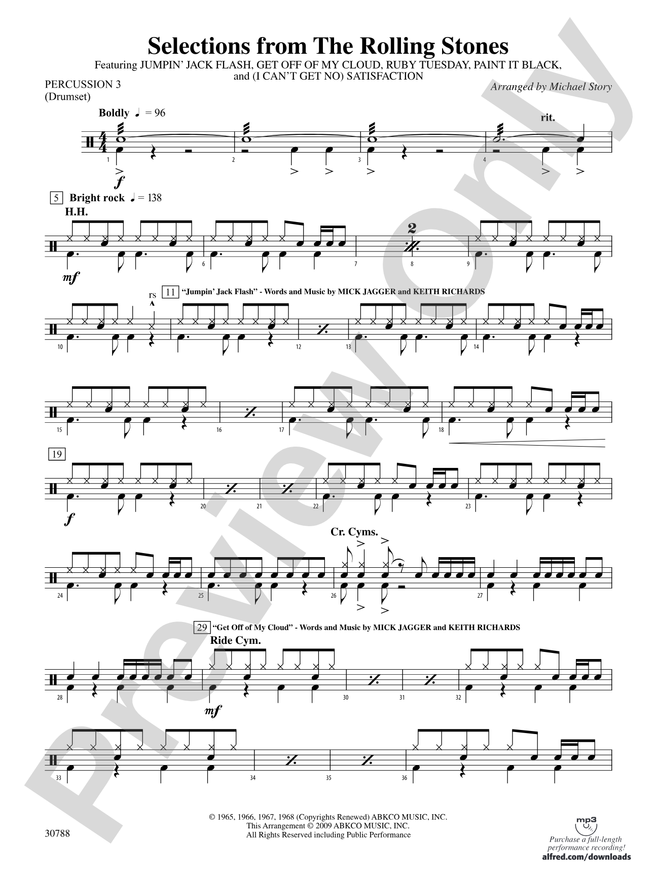 Selections from The Rolling Stones: 3rd Percussion