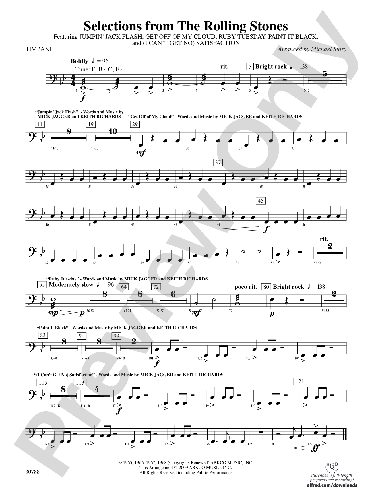 Selections from The Rolling Stones: Timpani
