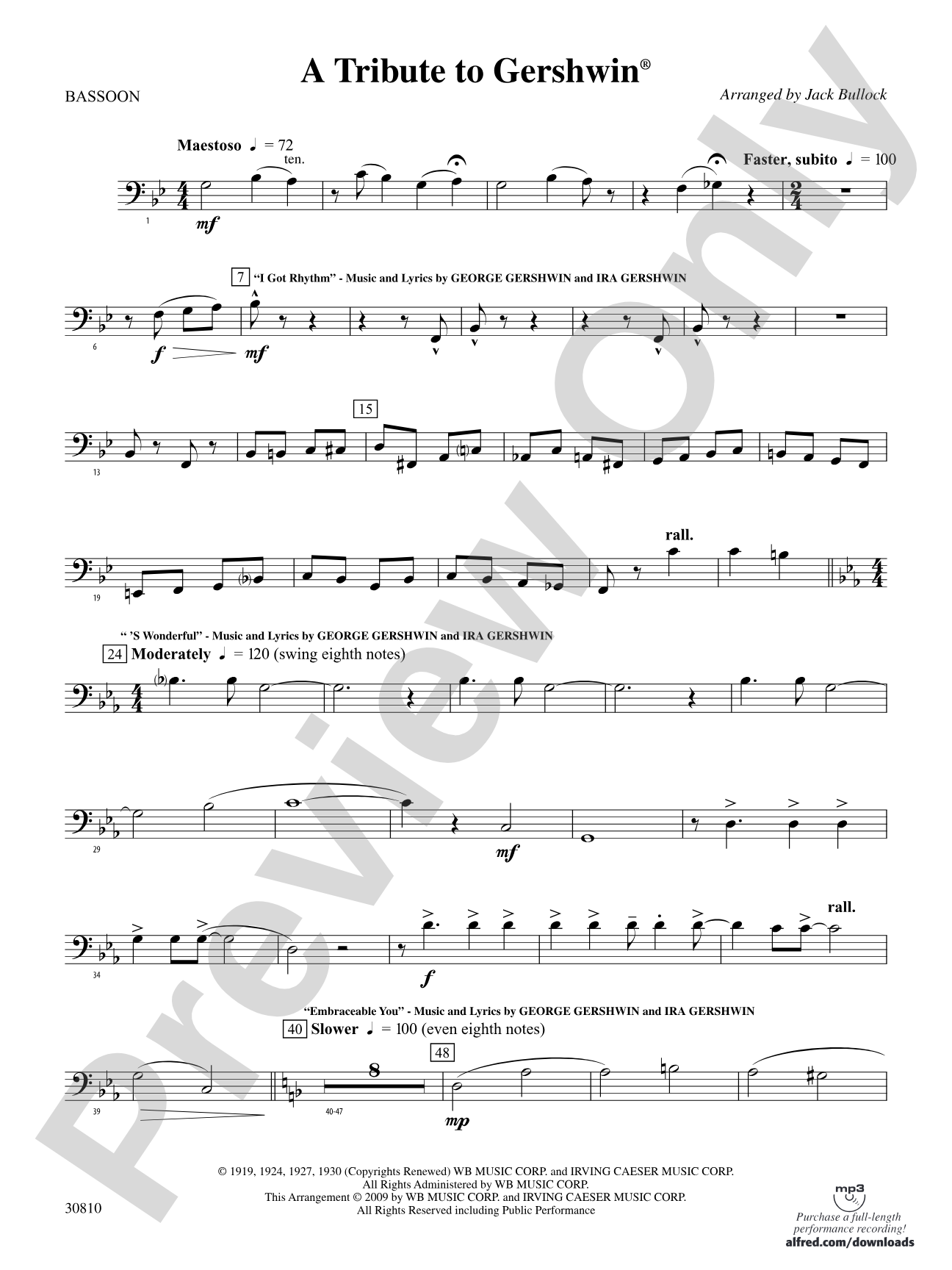 A Tribute to Gershwin: Bassoon