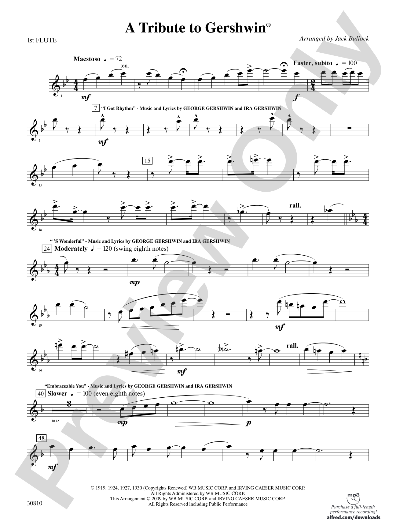 A Tribute to Gershwin: Flute