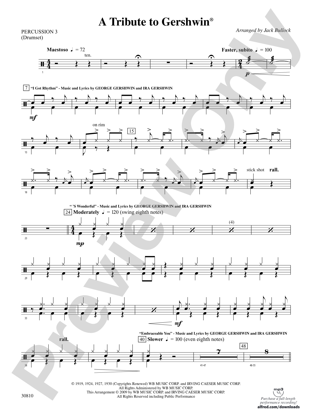 A Tribute to Gershwin: 3rd Percussion