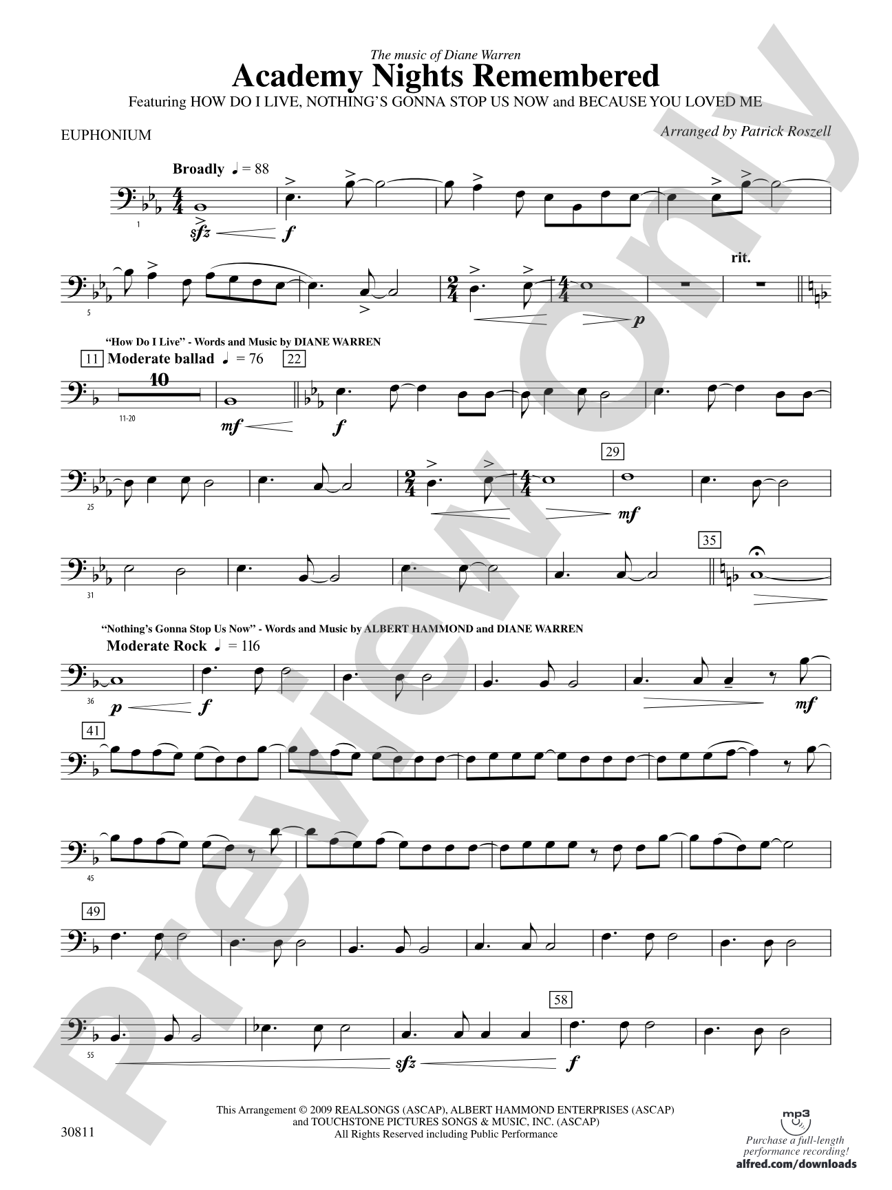 Academy Nights Remembered (The Music of Diane Warren): Baritone B.C.
