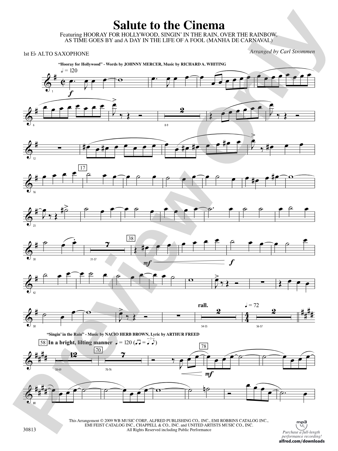 Salute to the Cinema: E-flat Alto Saxophone