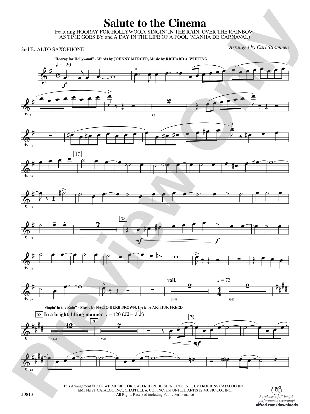 Salute to the Cinema: 2nd E-flat Alto Saxophone