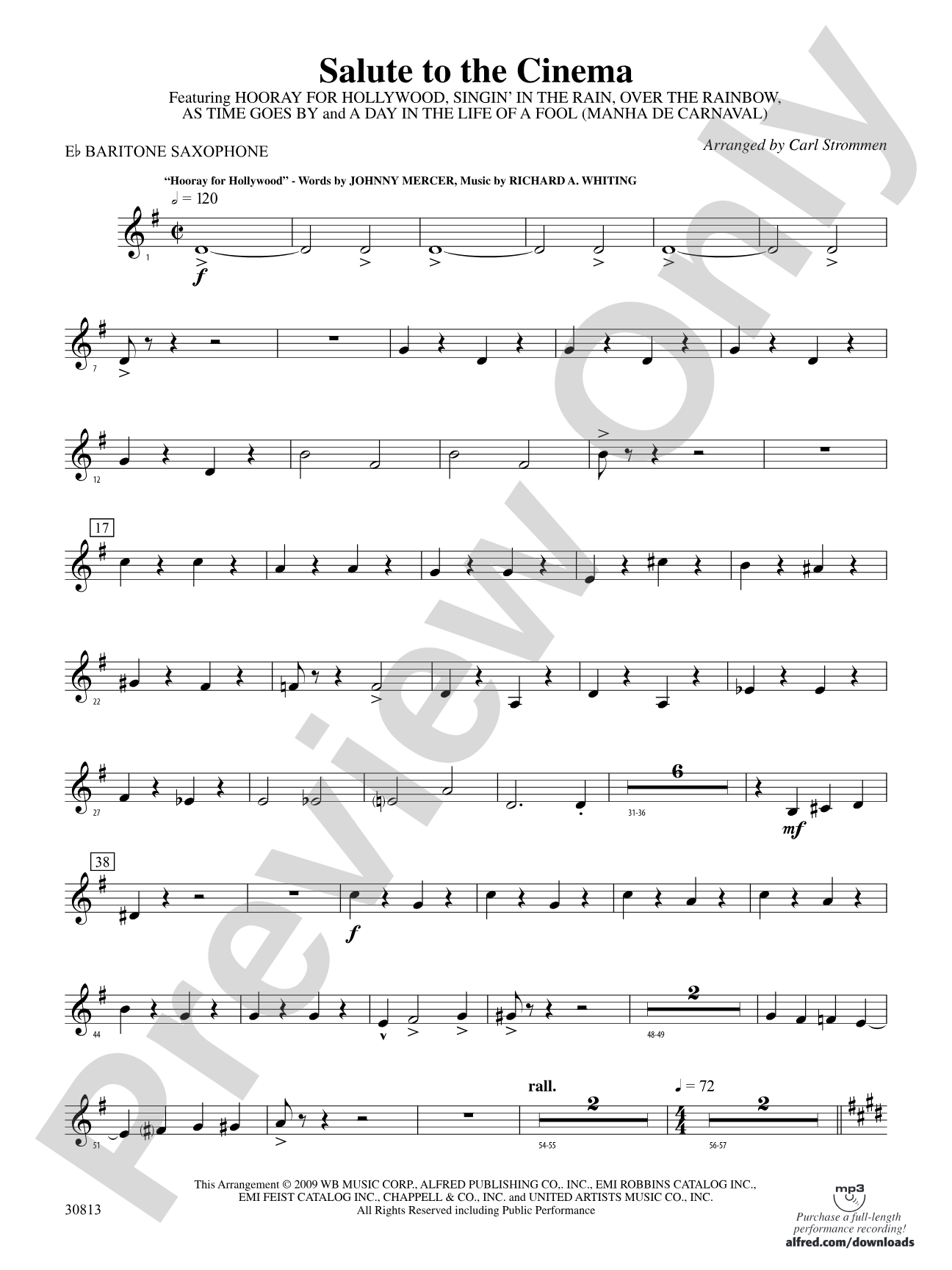 Salute to the Cinema: E-flat Baritone Saxophone