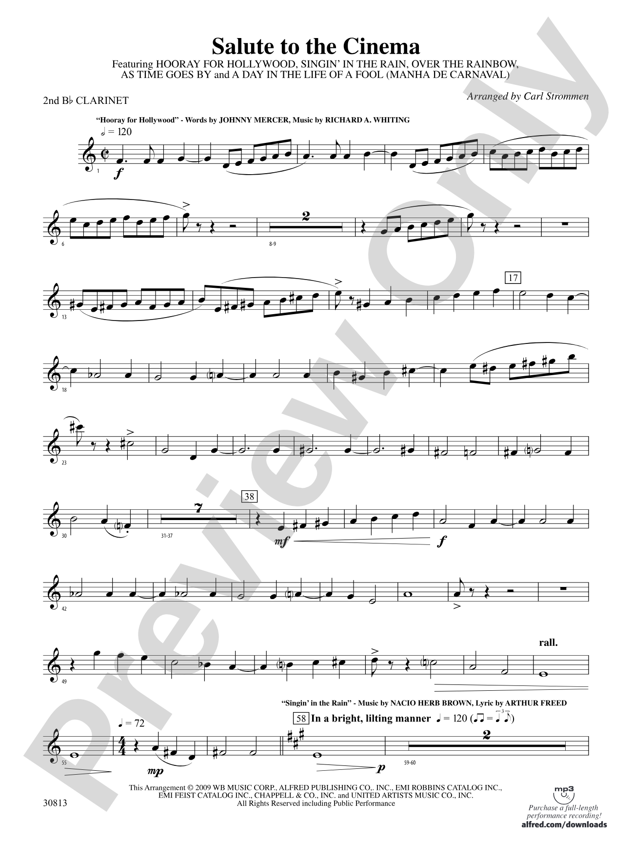 Salute to the Cinema: 2nd B-flat Clarinet