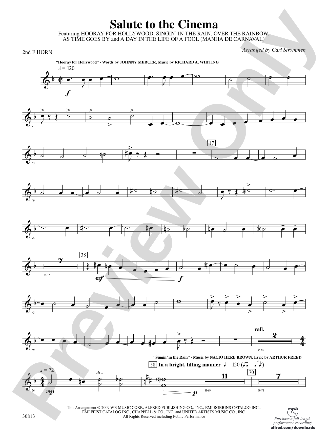 Salute to the Cinema: 2nd F Horn