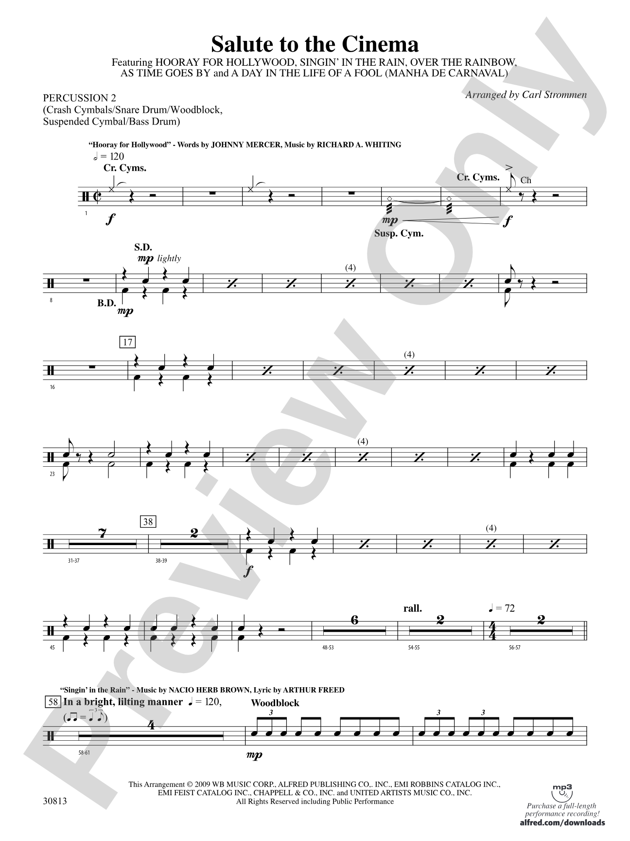 Salute to the Cinema: 2nd Percussion