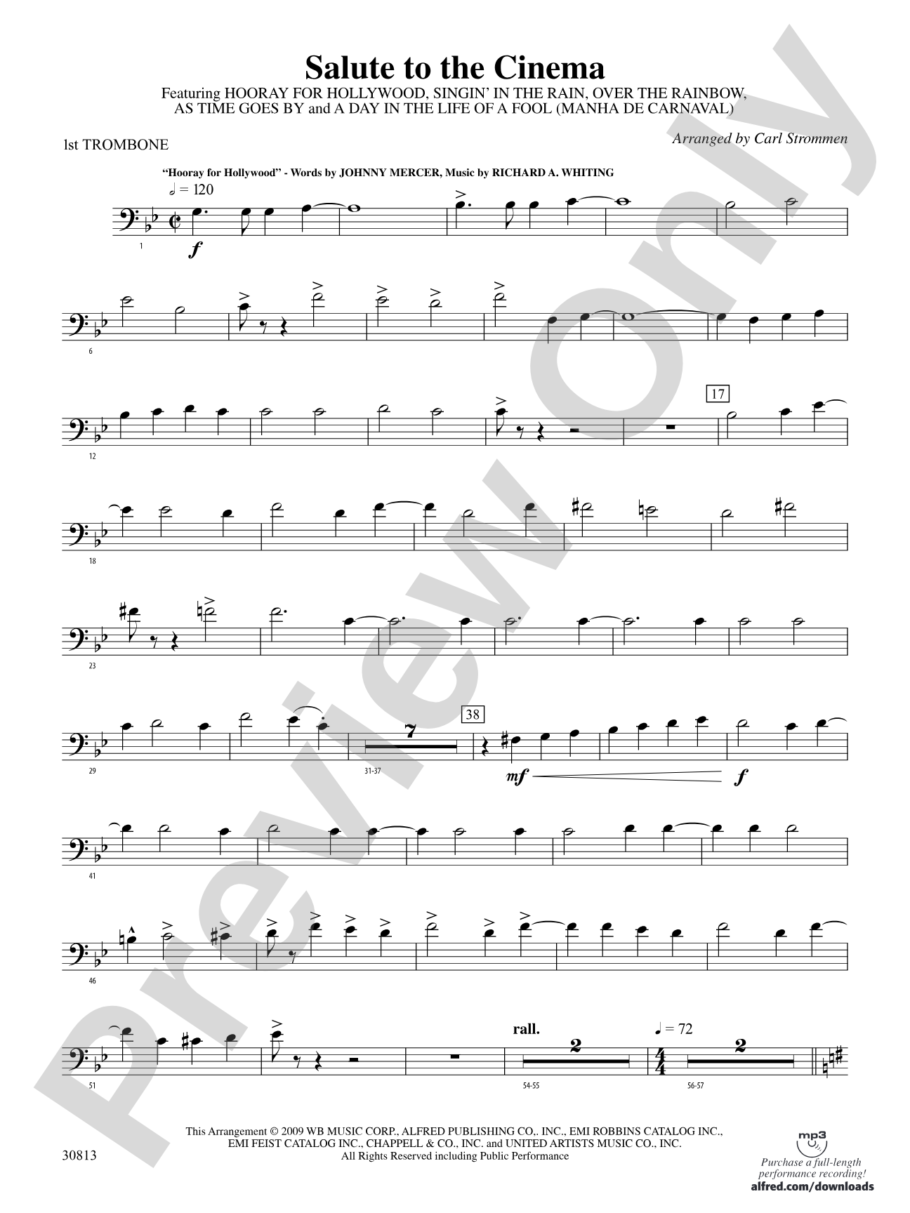 Salute to the Cinema: 1st Trombone