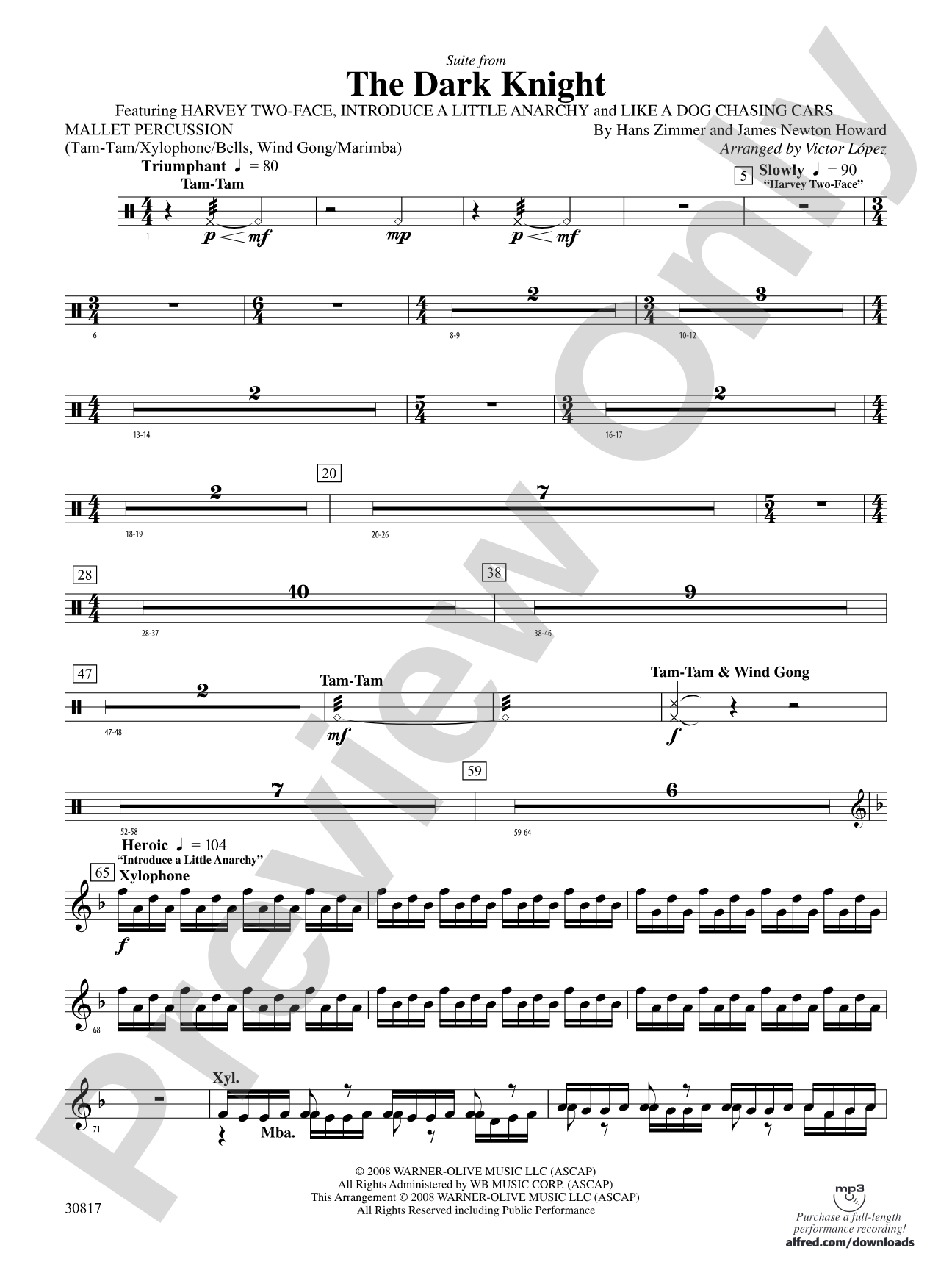 The Dark Knight, Suite from: Mallets