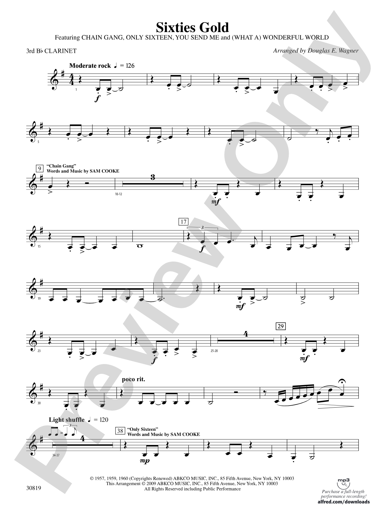 Sixties Gold: 3rd B-flat Clarinet