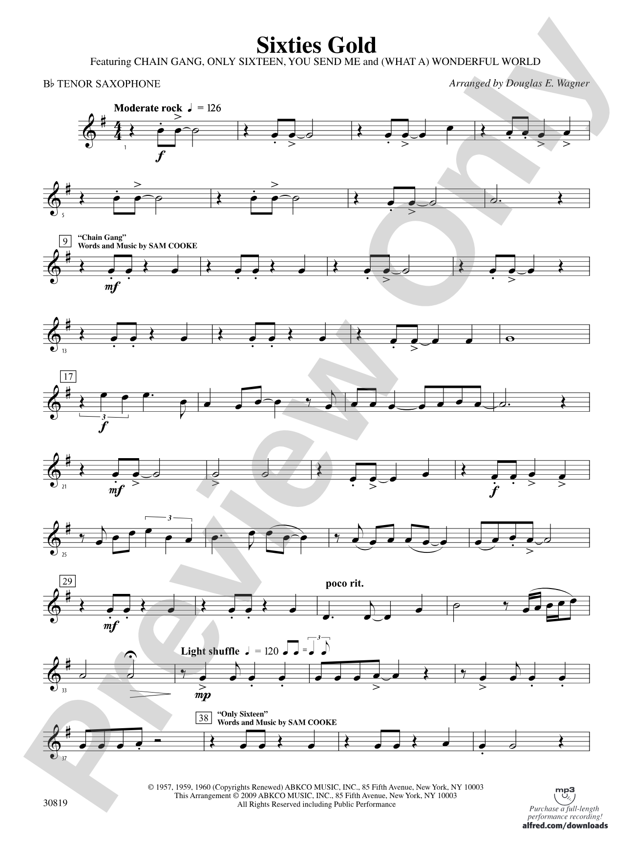 Sixties Gold: B-flat Tenor Saxophone