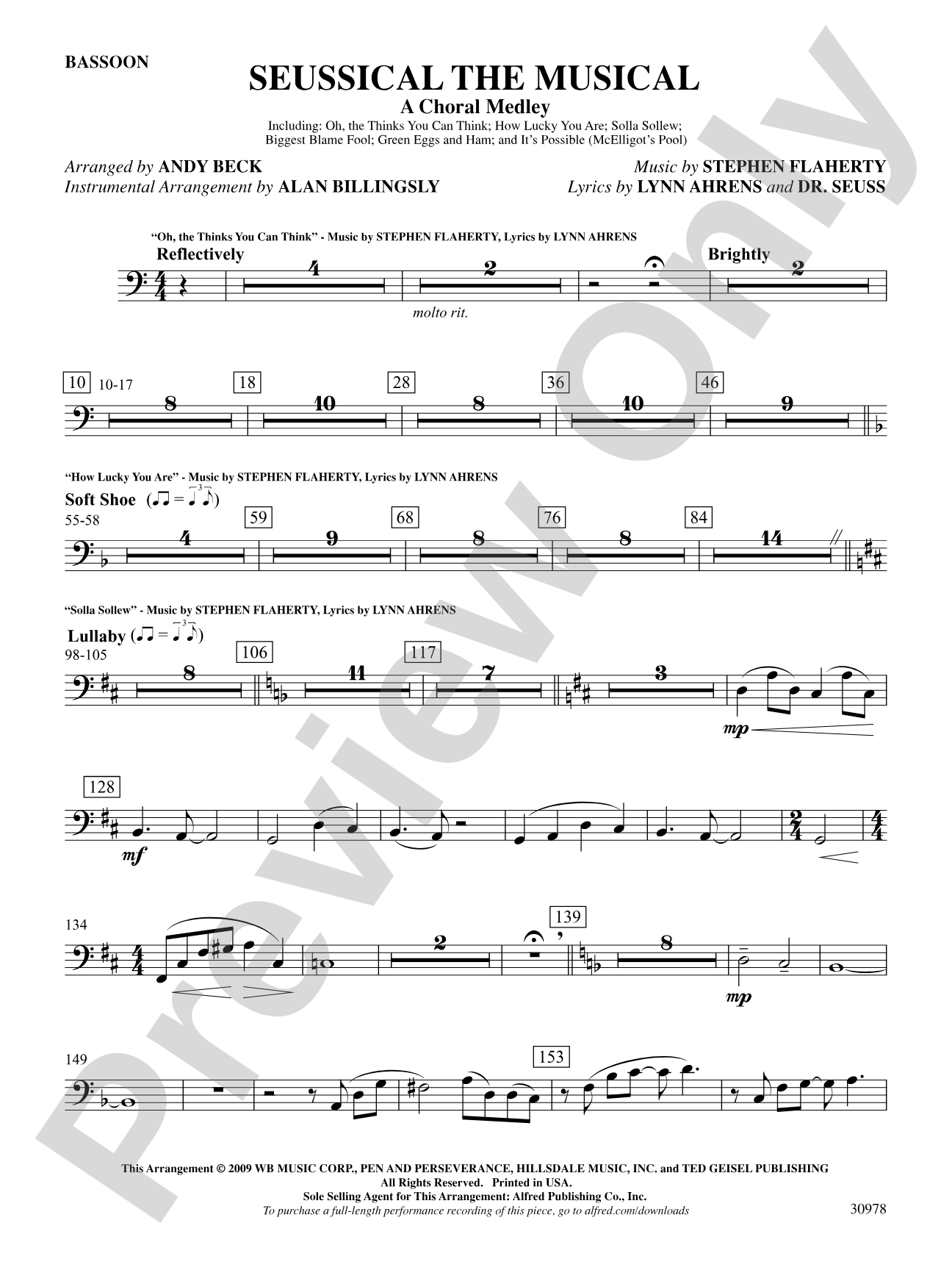 Seussical the Musical: A Choral Medley: Bassoon: Choral SoundPax