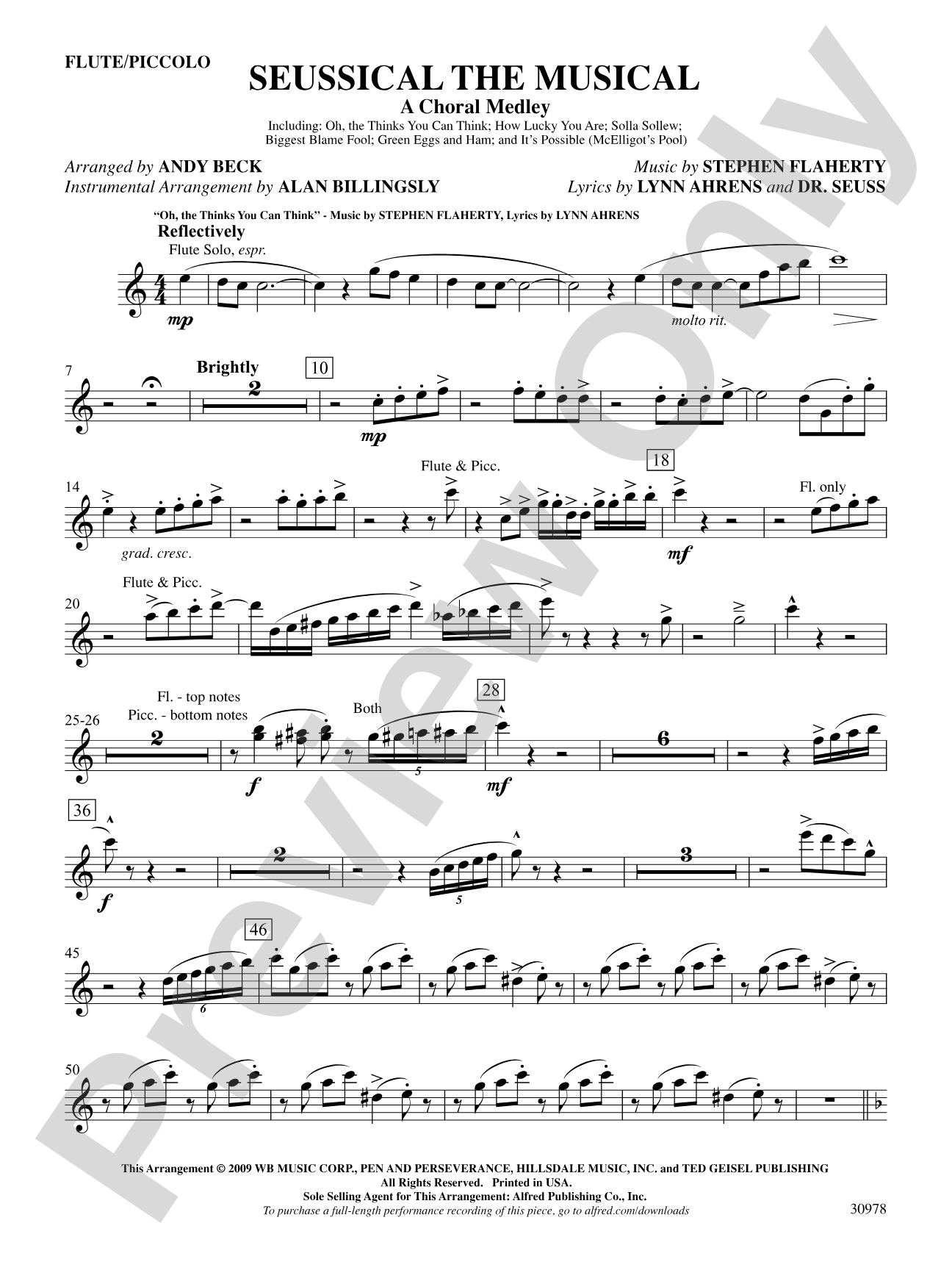 Seussical the Musical: A Choral Medley: Flute: Choral SoundPax