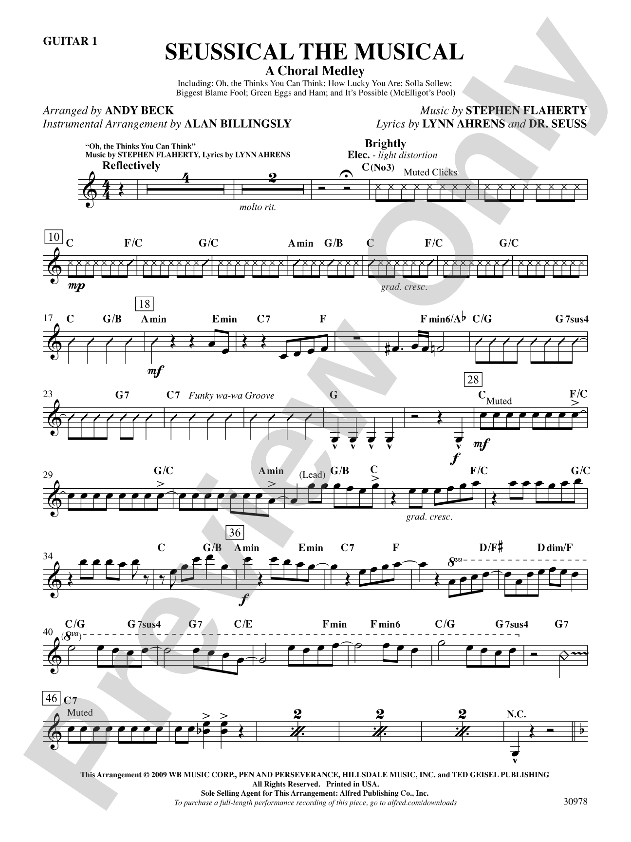 Seussical the Musical: A Choral Medley: Guitar 1: Choral SoundPax