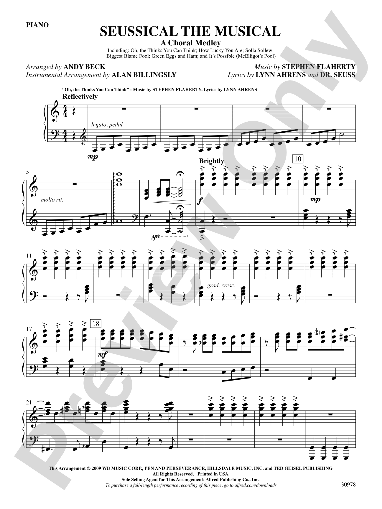 Seussical the Musical: A Choral Medley: Piano Accompaniment: Choral SoundPax