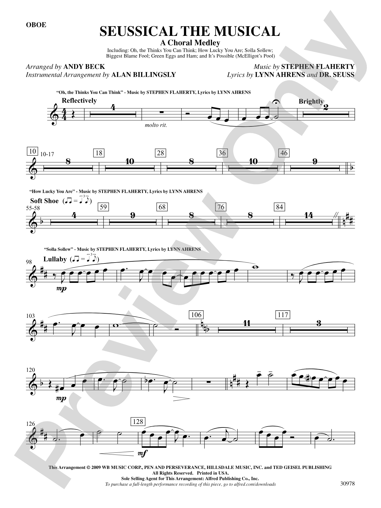 Seussical the Musical: A Choral Medley: Oboe: Choral SoundPax