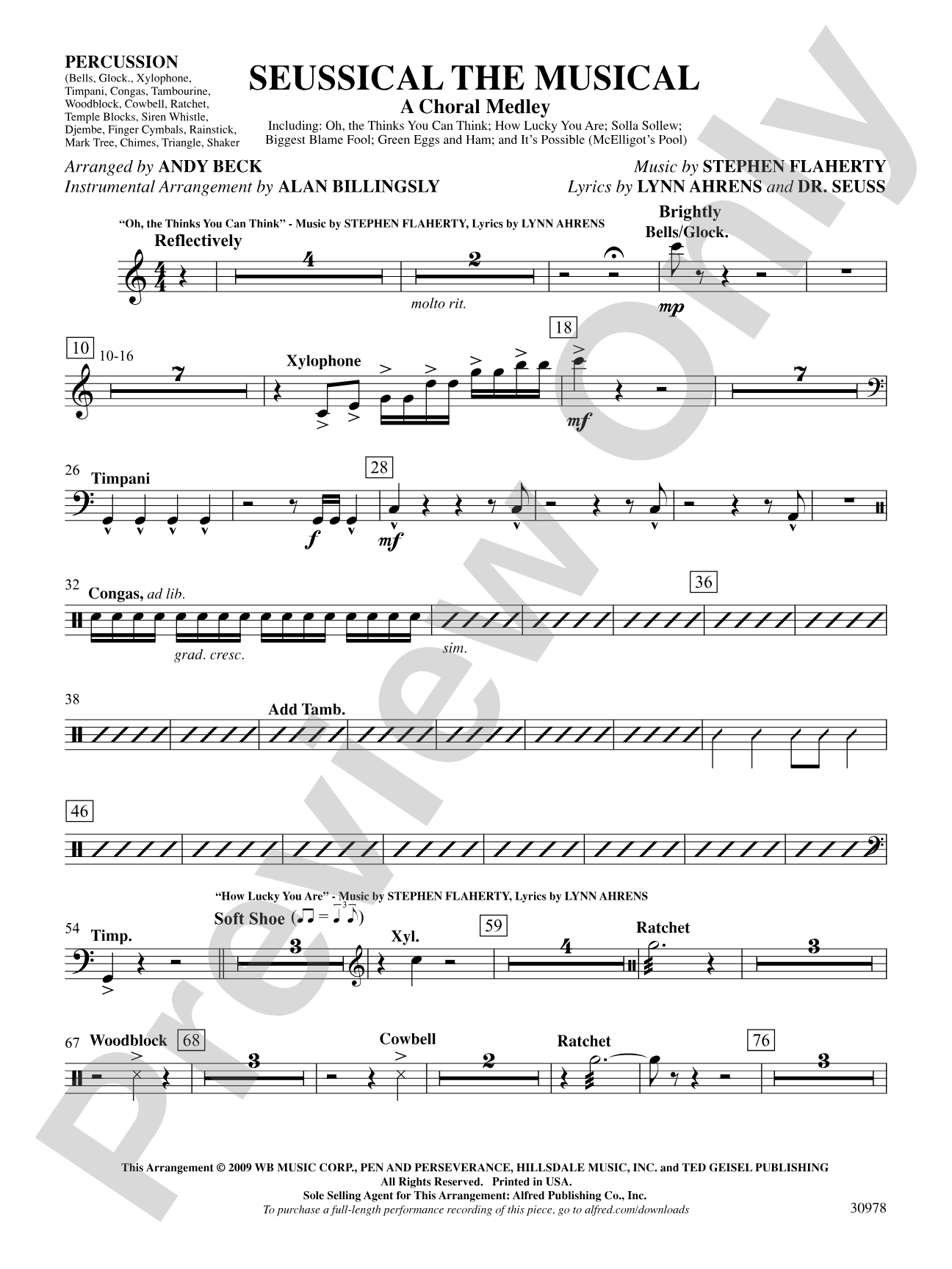 Seussical the Musical: A Choral Medley: 1st Percussion: Choral SoundPax