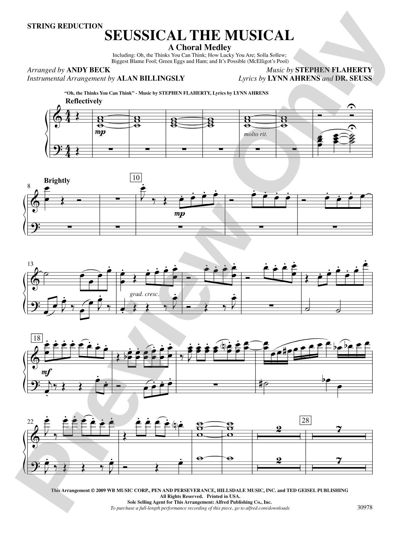 Seussical the Musical: A Choral Medley: String Reduction: Choral SoundPax