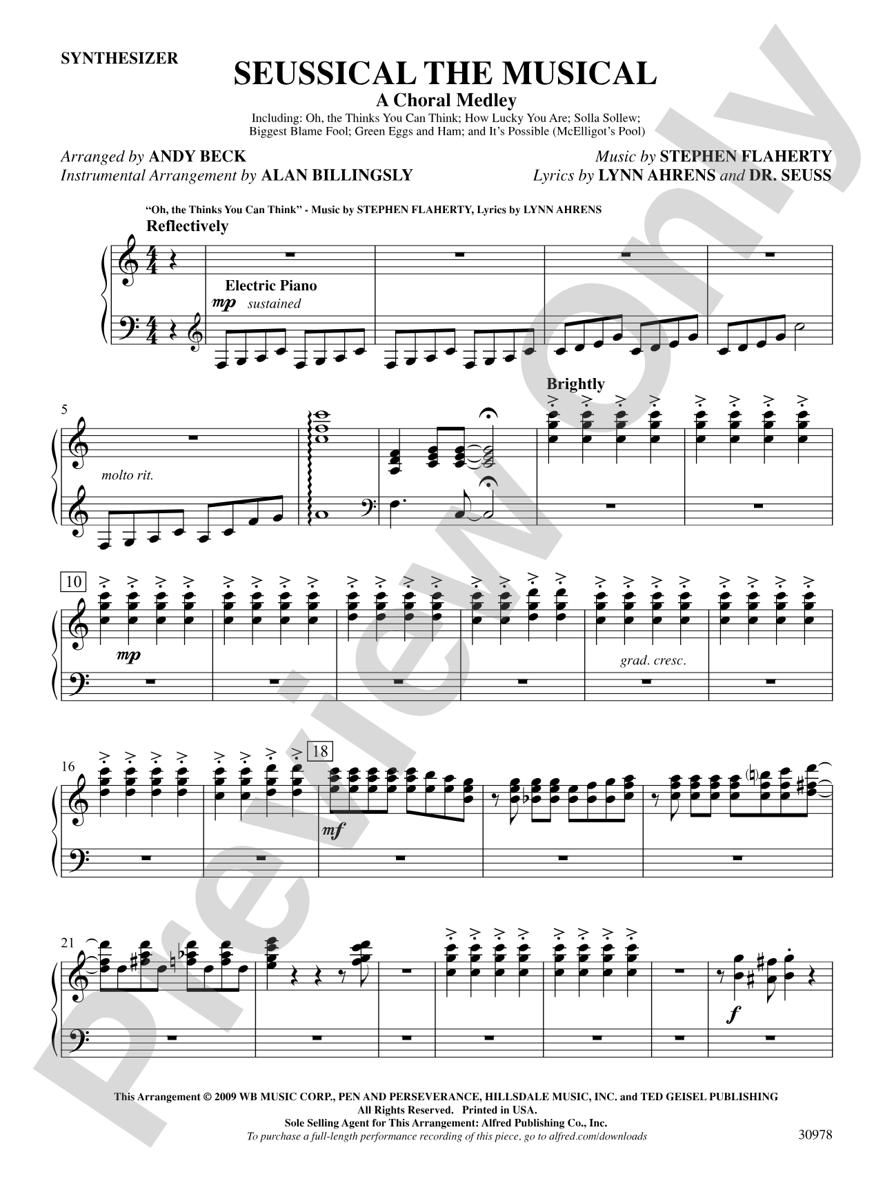 Seussical the Musical: A Choral Medley: Synthesizer: Choral SoundPax