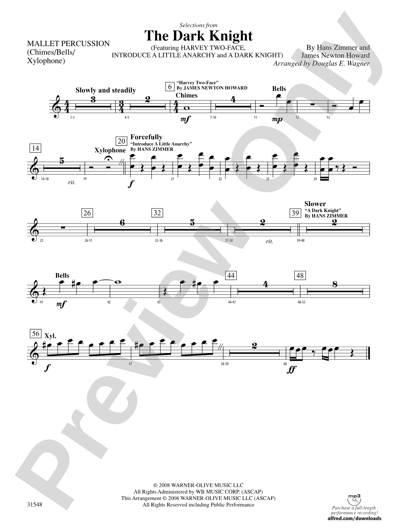 The Dark Knight, Selections from: Mallets