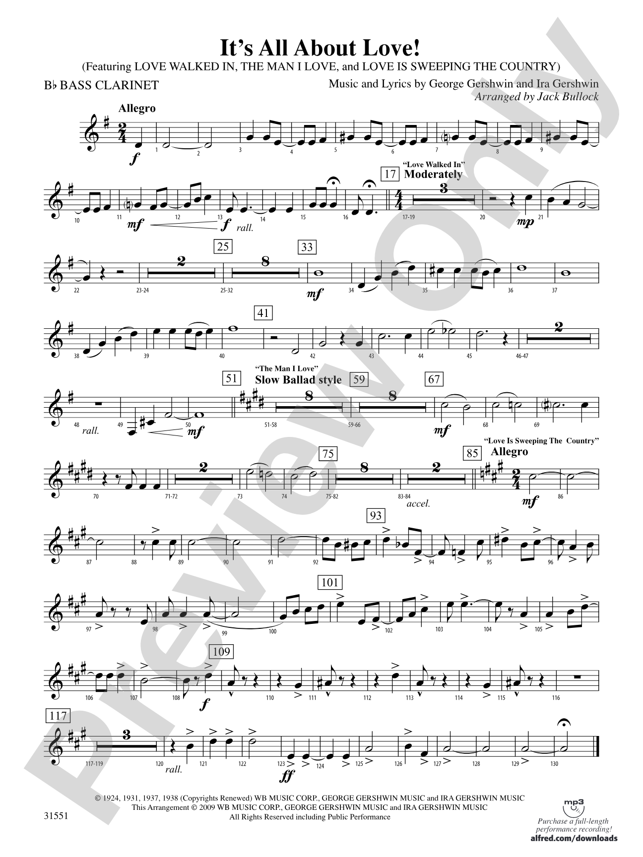 It's All About Love!: B-flat Bass Clarinet