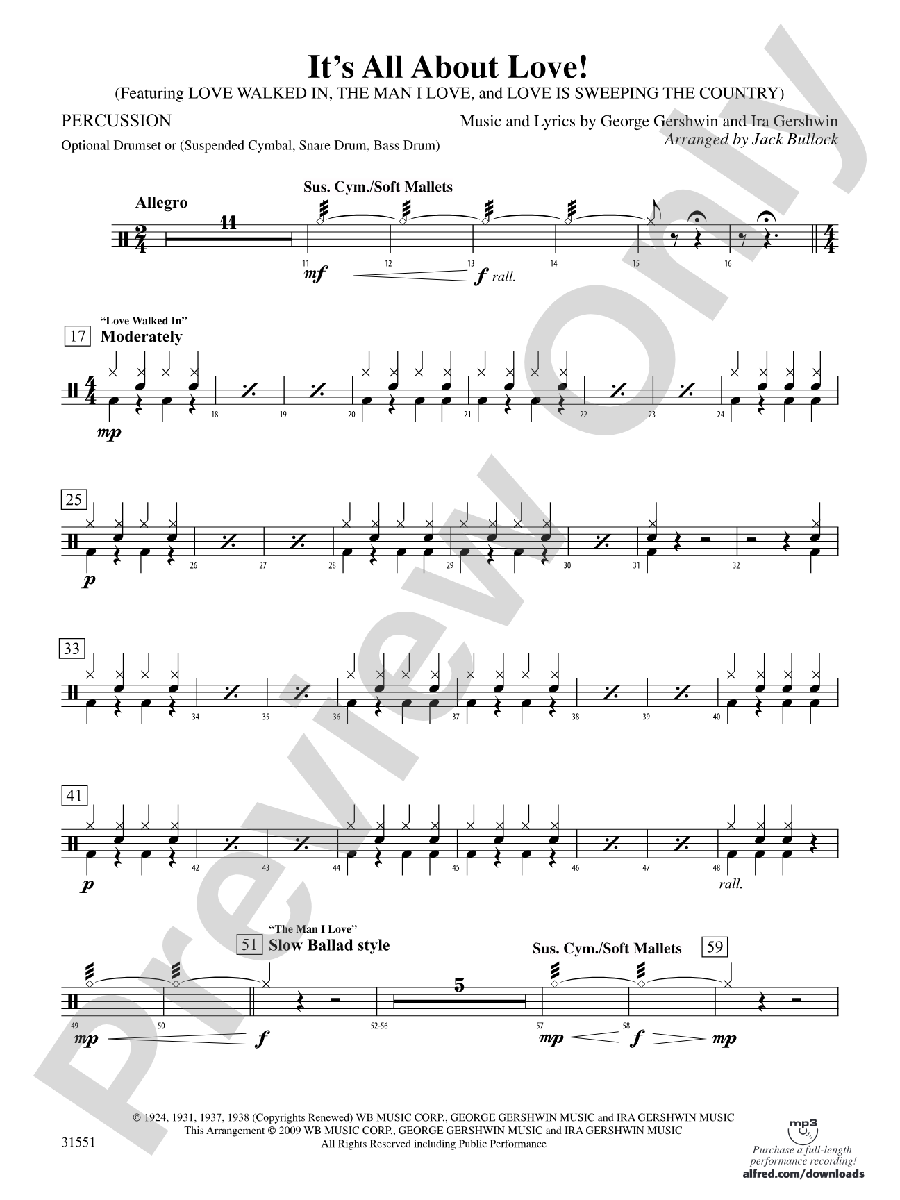 It's All About Love!: 1st Percussion