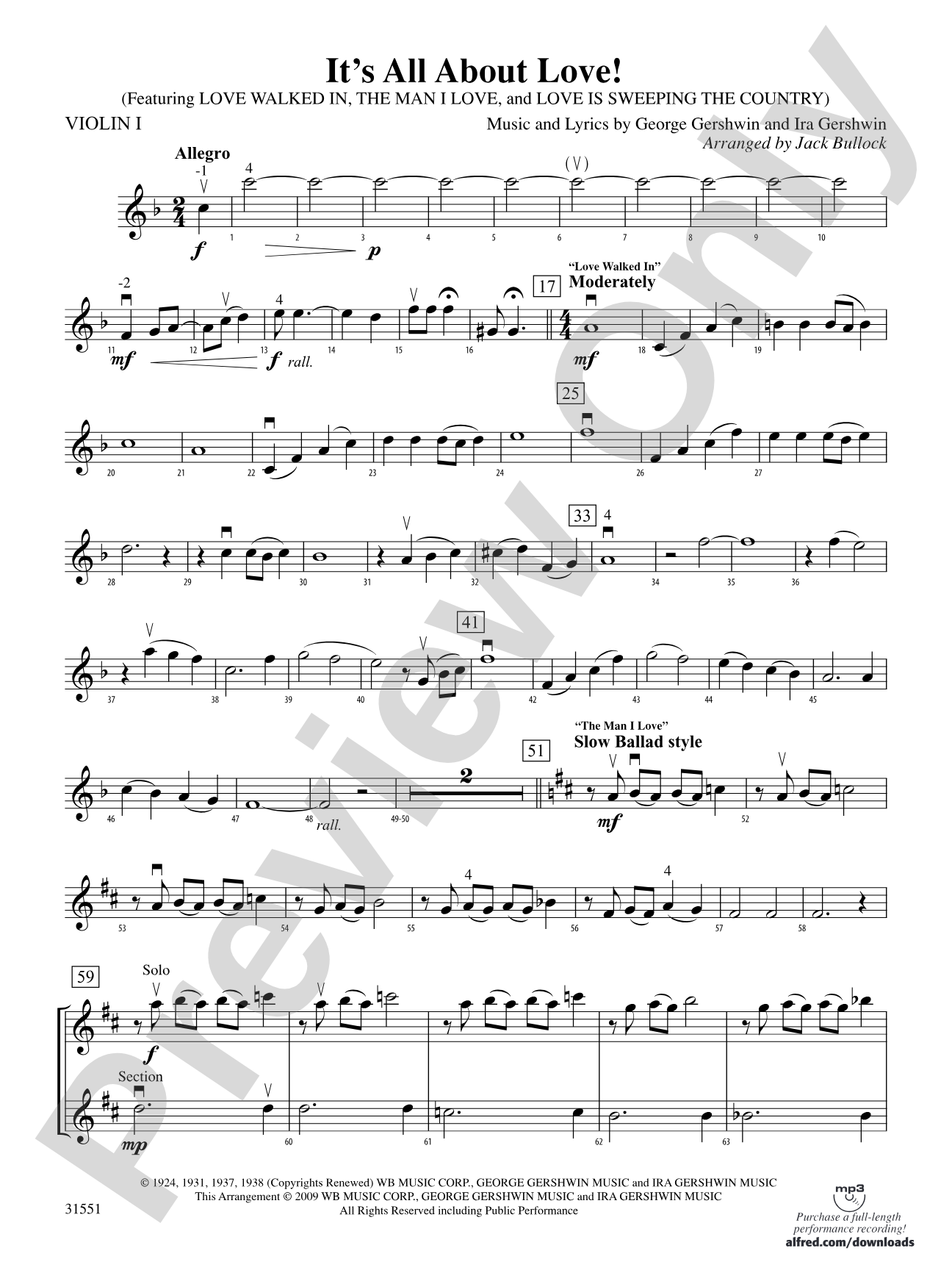 It's All About Love!: 1st Violin