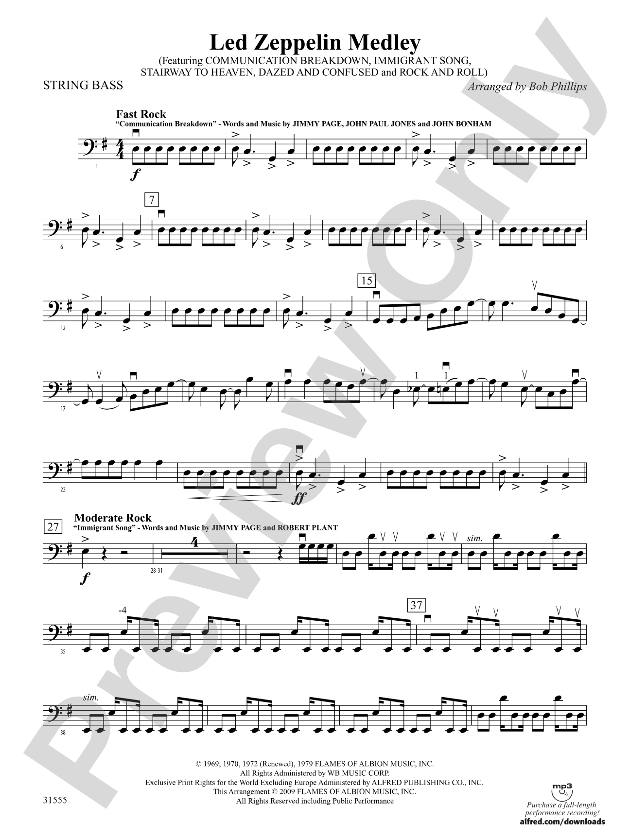 Led Zeppelin Medley: String Bass