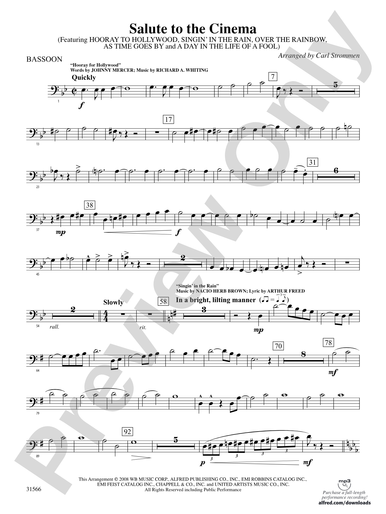 Salute to the Cinema: Bassoon