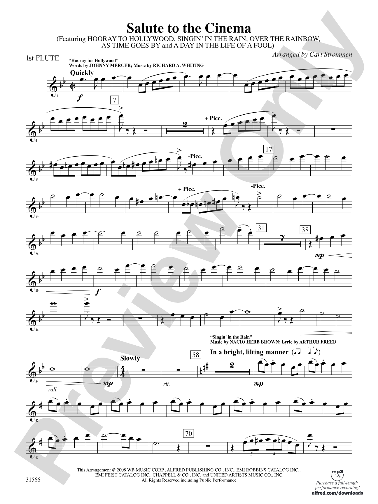 Salute to the Cinema: Flute