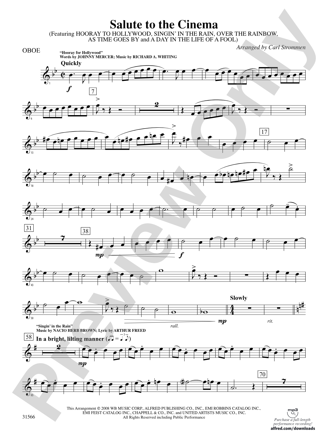 Salute to the Cinema: Oboe