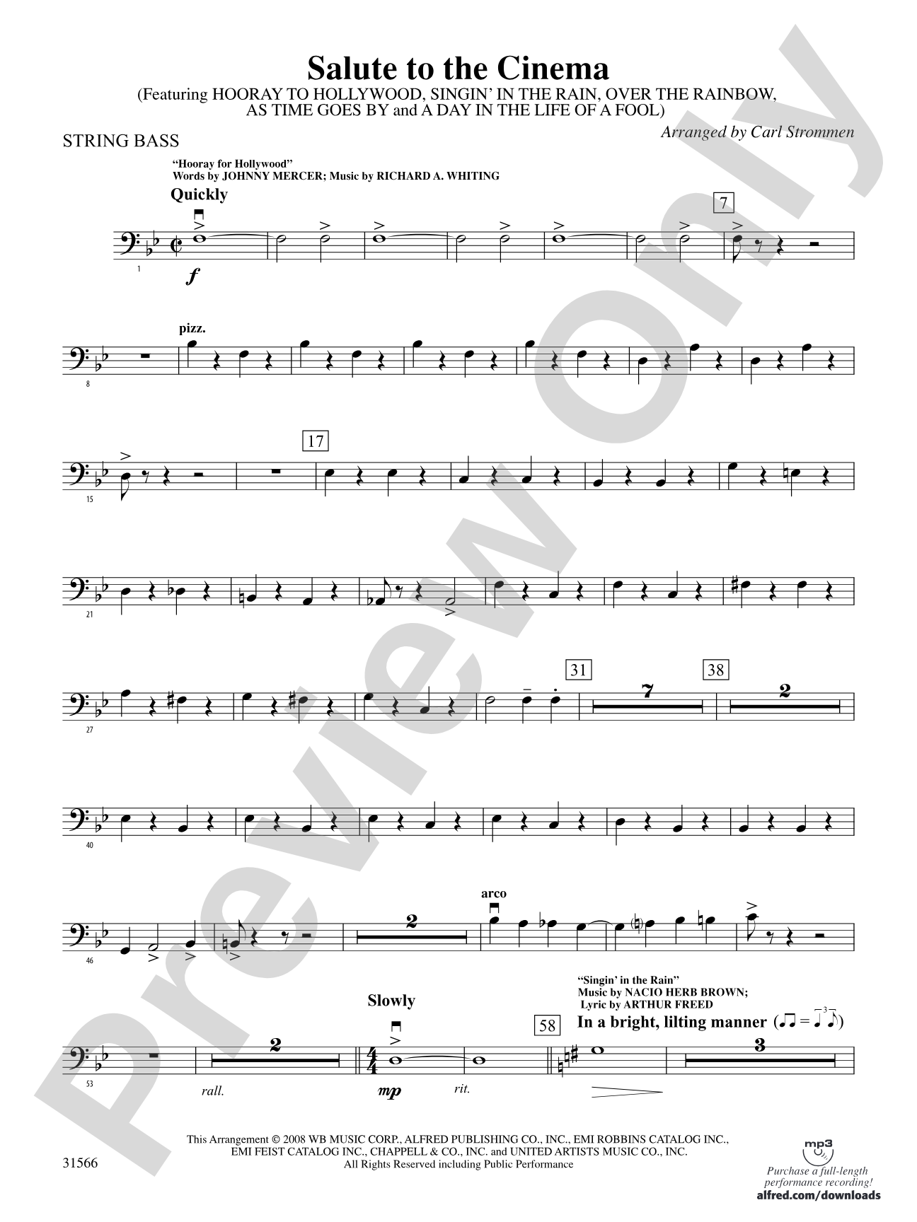 Salute to the Cinema: String Bass