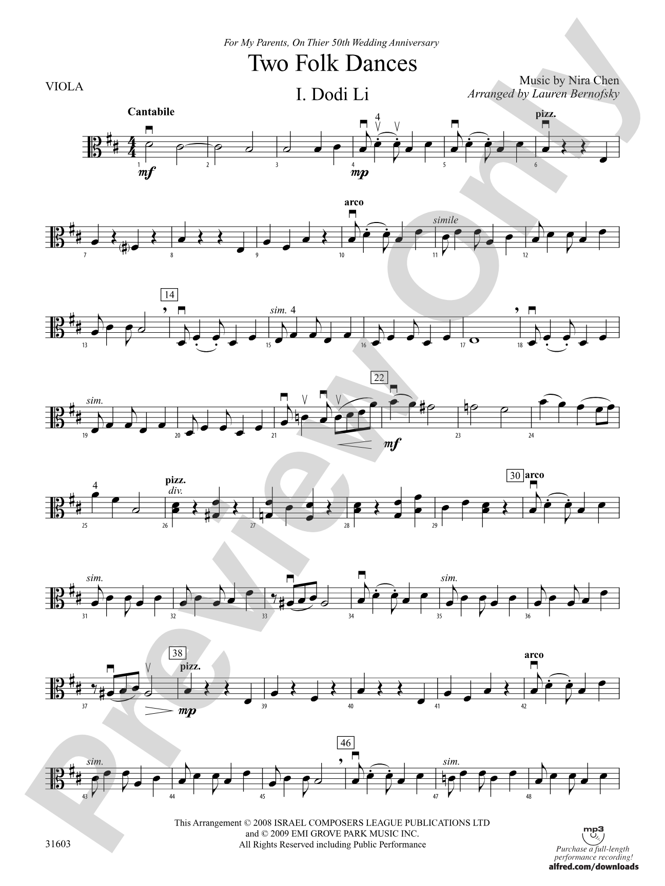 Two Folk Dances: Viola