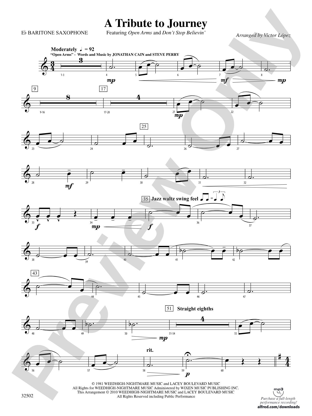 A Tribute to Journey: E-flat Baritone Saxophone
