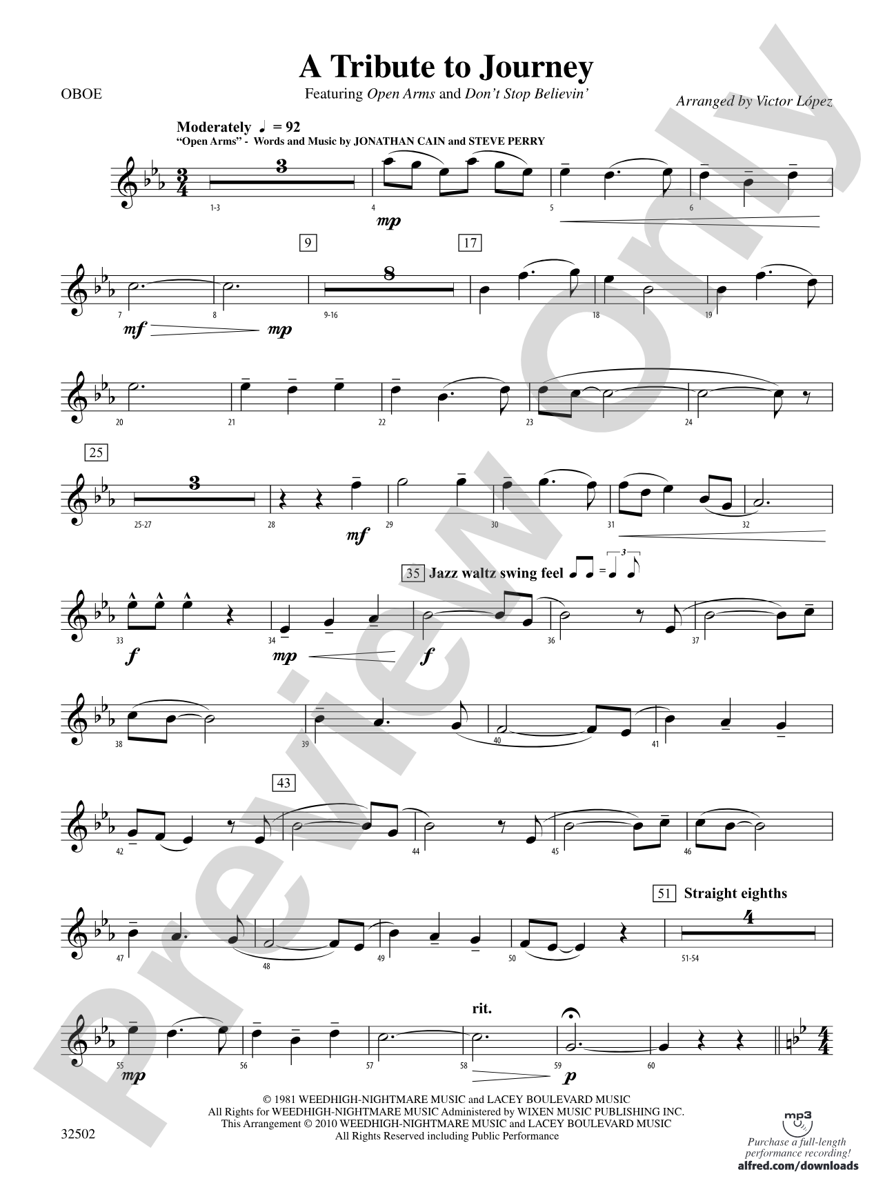 A Tribute to Journey: Oboe