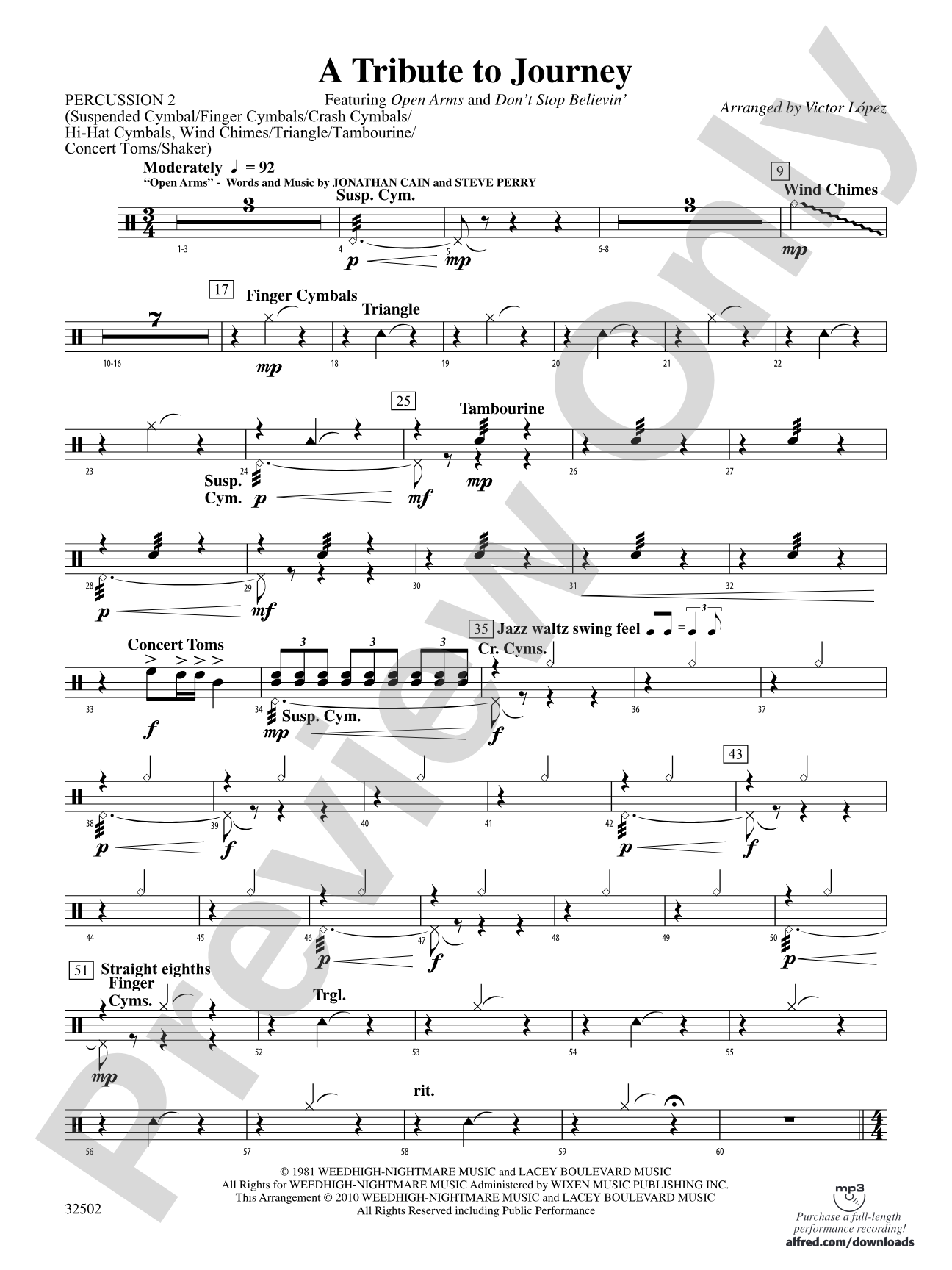 A Tribute to Journey: 2nd Percussion