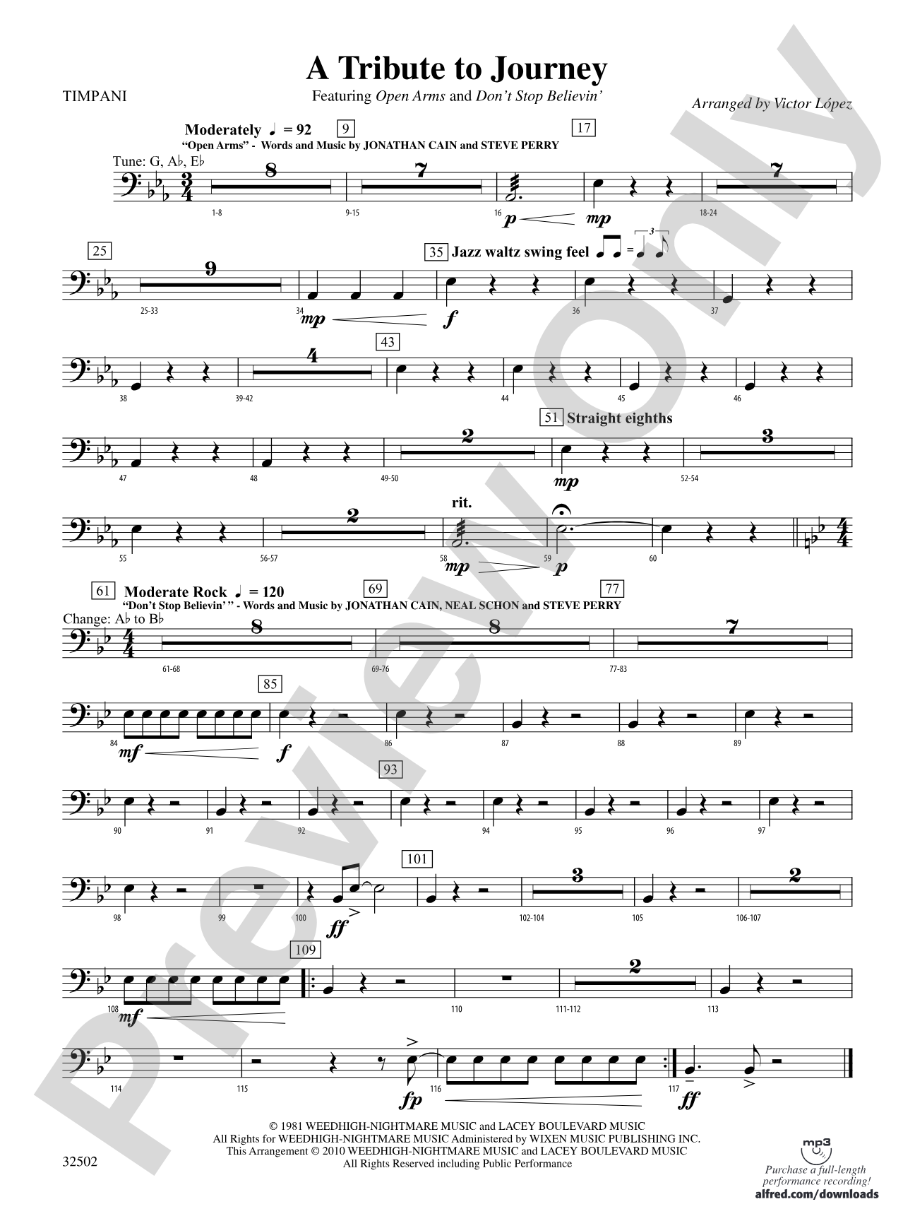 A Tribute to Journey: Timpani