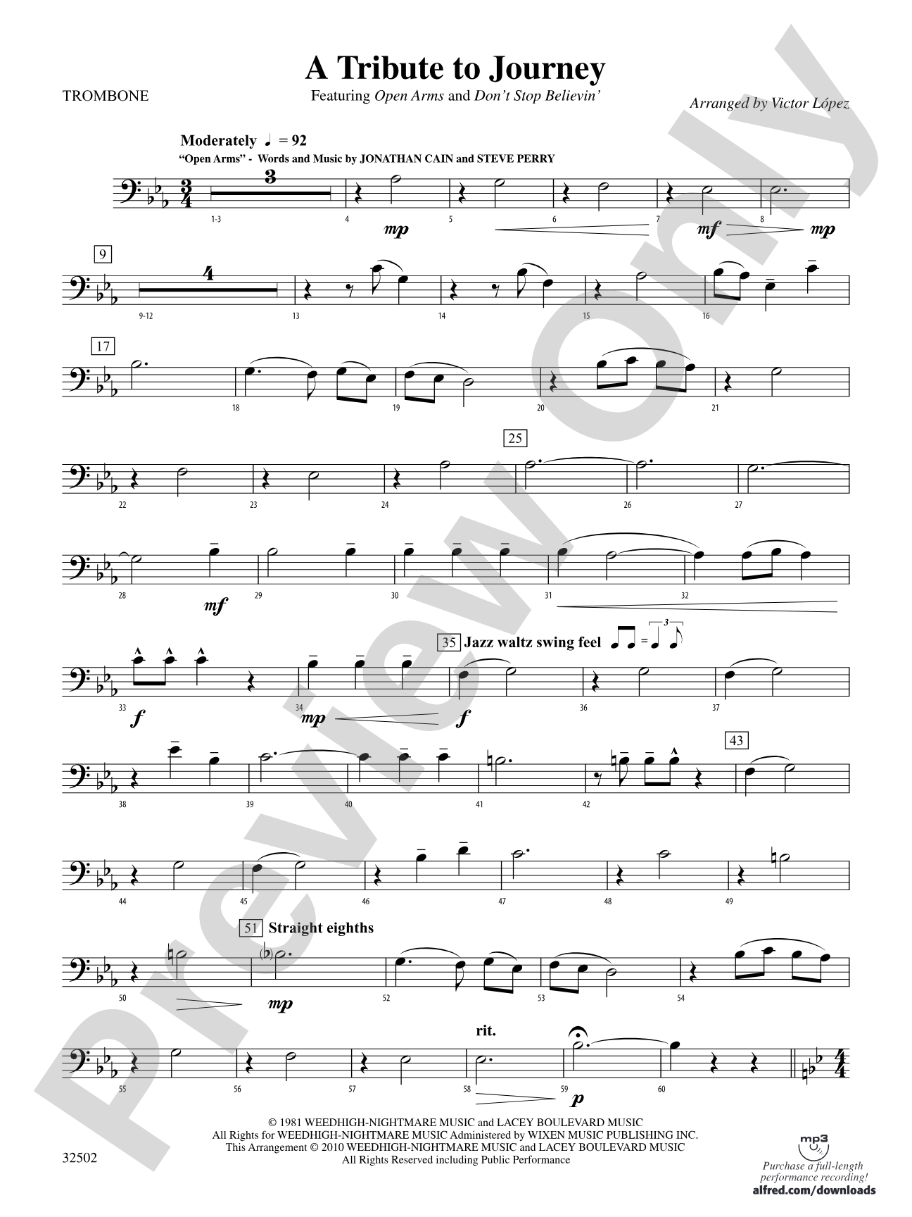 A Tribute to Journey: 1st Trombone