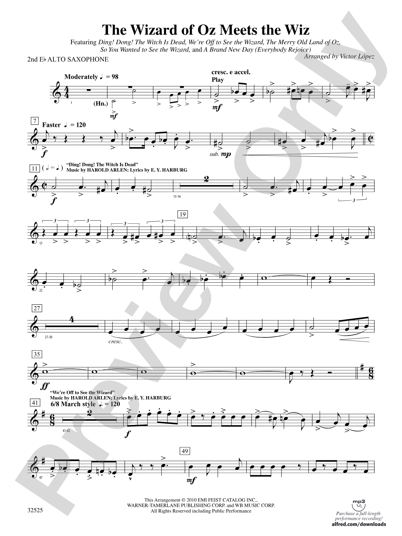 The Wizard of Oz Meets The Wiz: 2nd E-flat Alto Saxophone