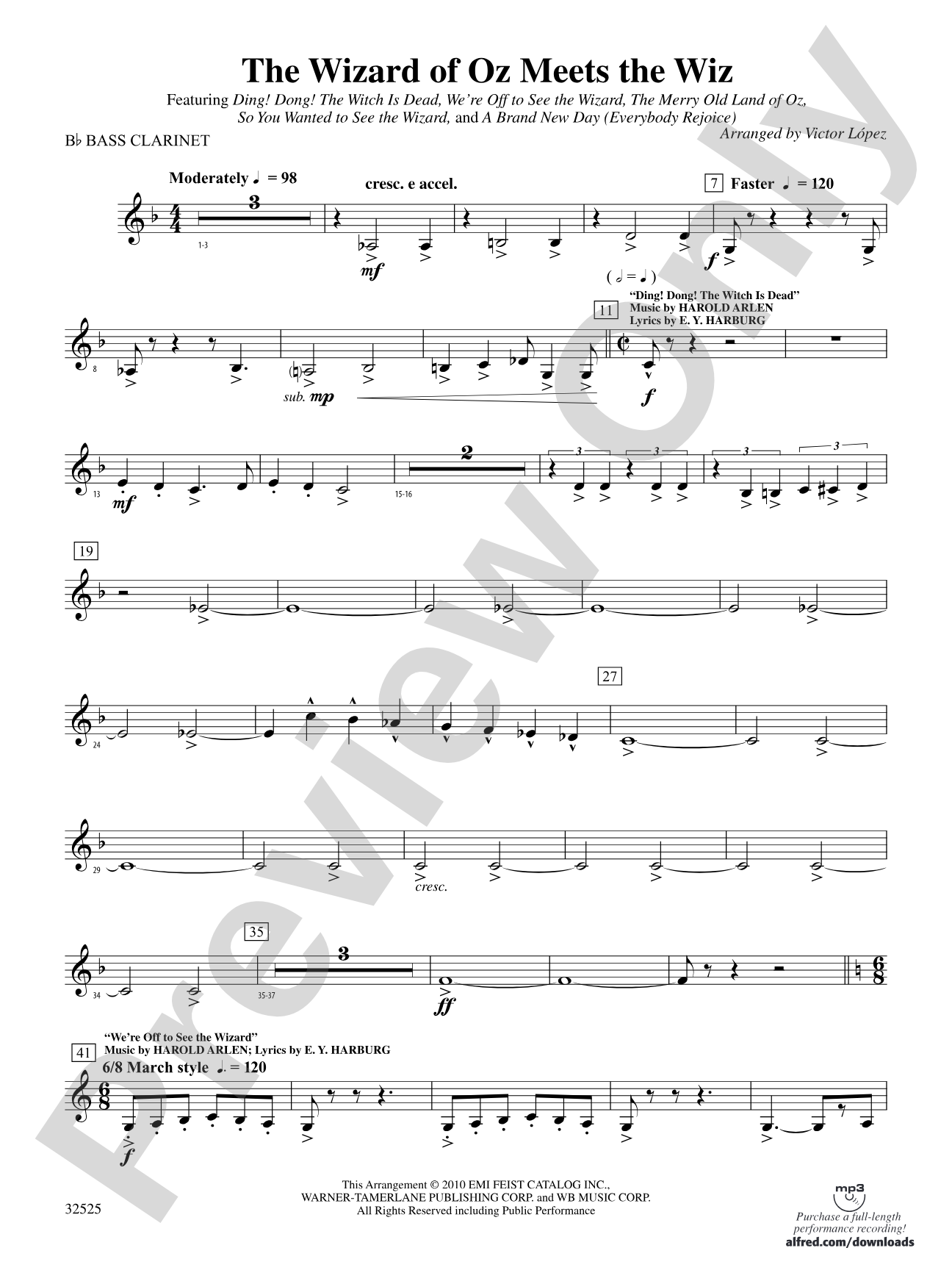 The Wizard of Oz Meets The Wiz: B-flat Bass Clarinet