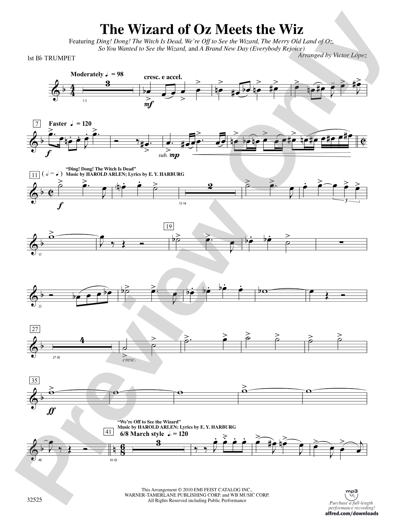 The Wizard of Oz Meets The Wiz: 1st B-flat Trumpet