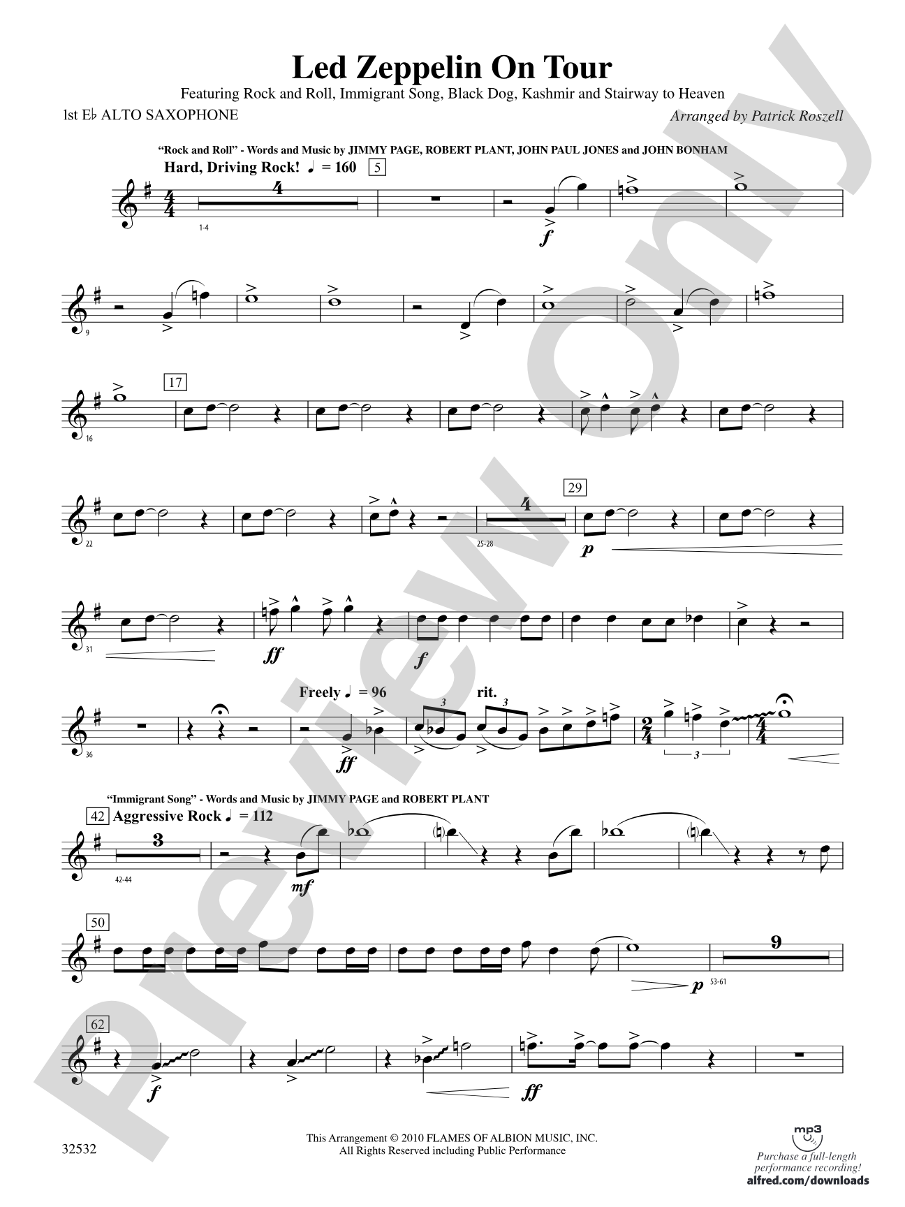 Led Zeppelin on Tour: E-flat Alto Saxophone