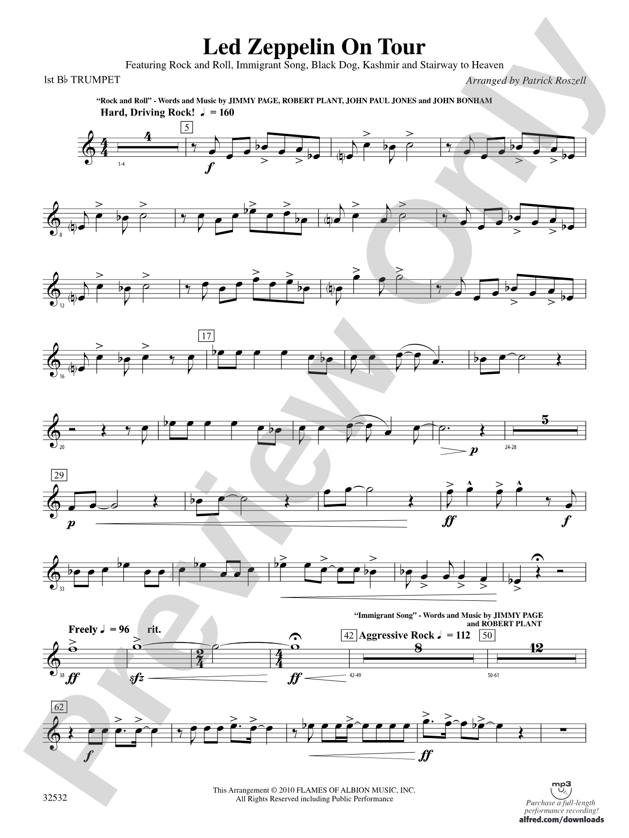 Led Zeppelin on Tour: 1st B-flat Trumpet