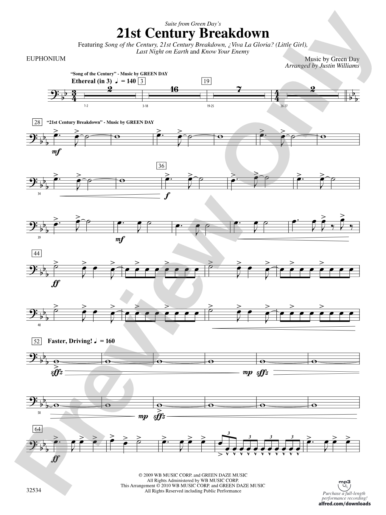 21st Century Breakdown, Suite from Green Day's: Baritone B.C.