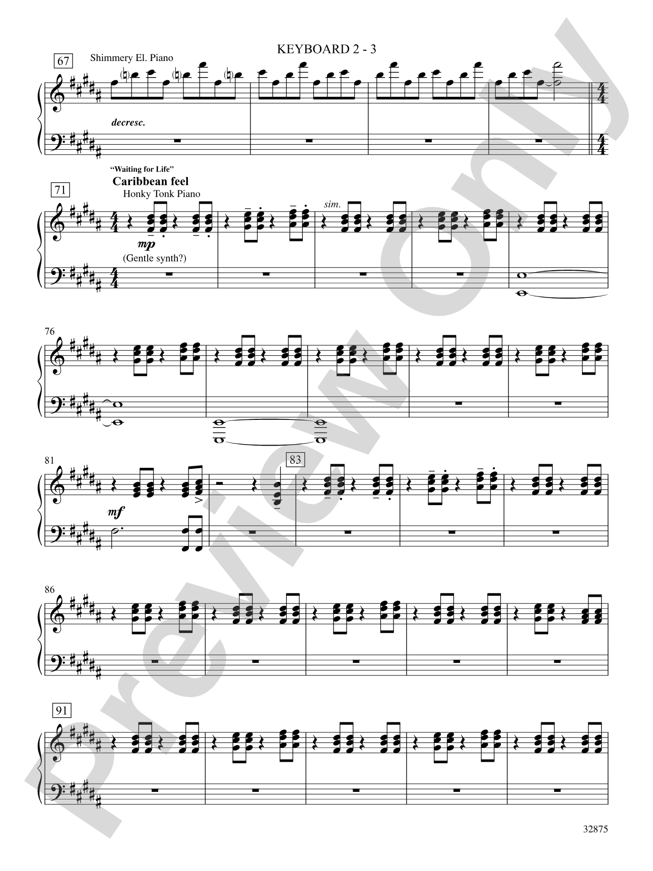 Once on This Island: A Choral Medley: 2nd Synthesizer: Choral SoundPax