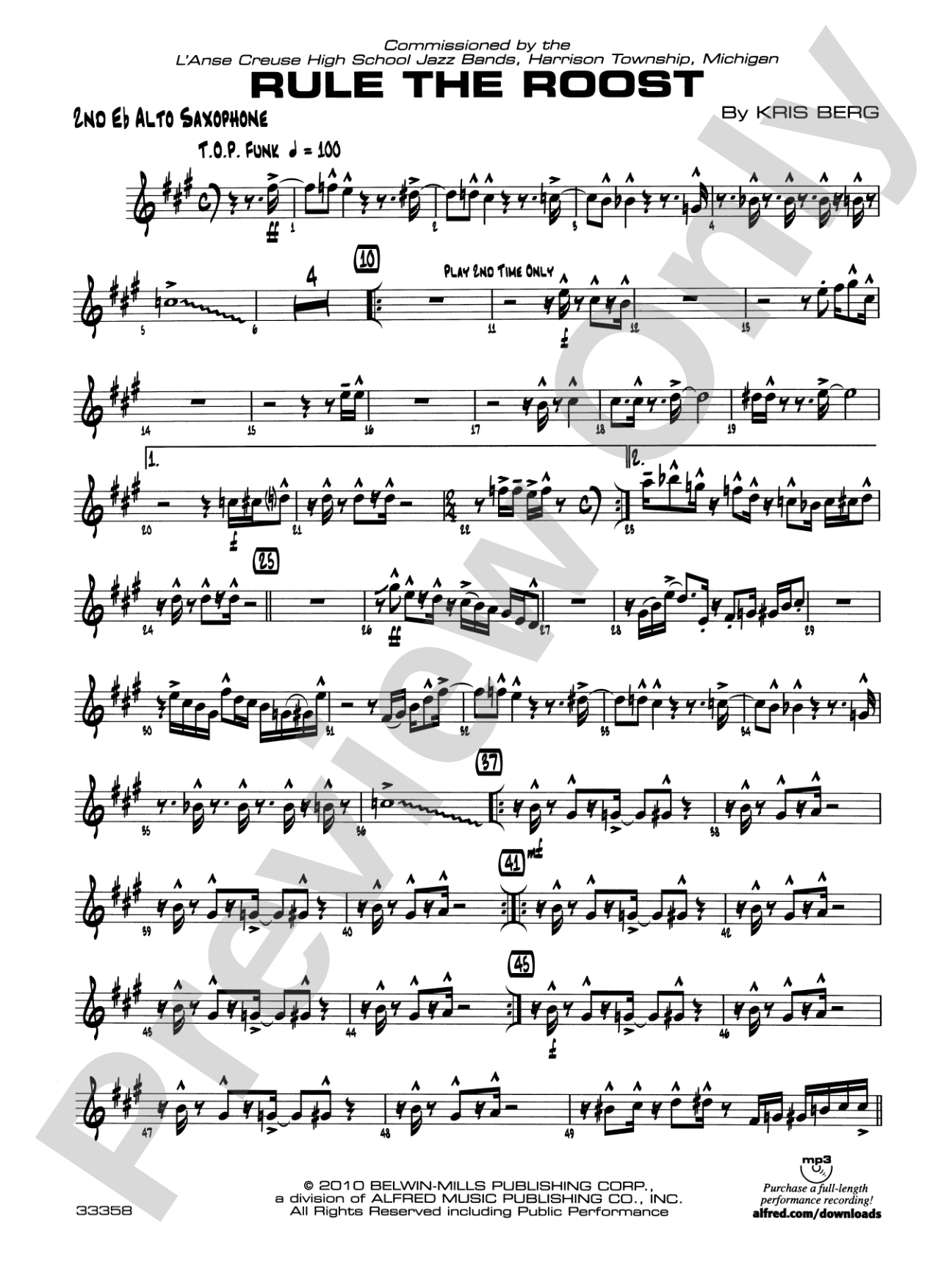 Rule the Roost: 2nd E-flat Alto Saxophone