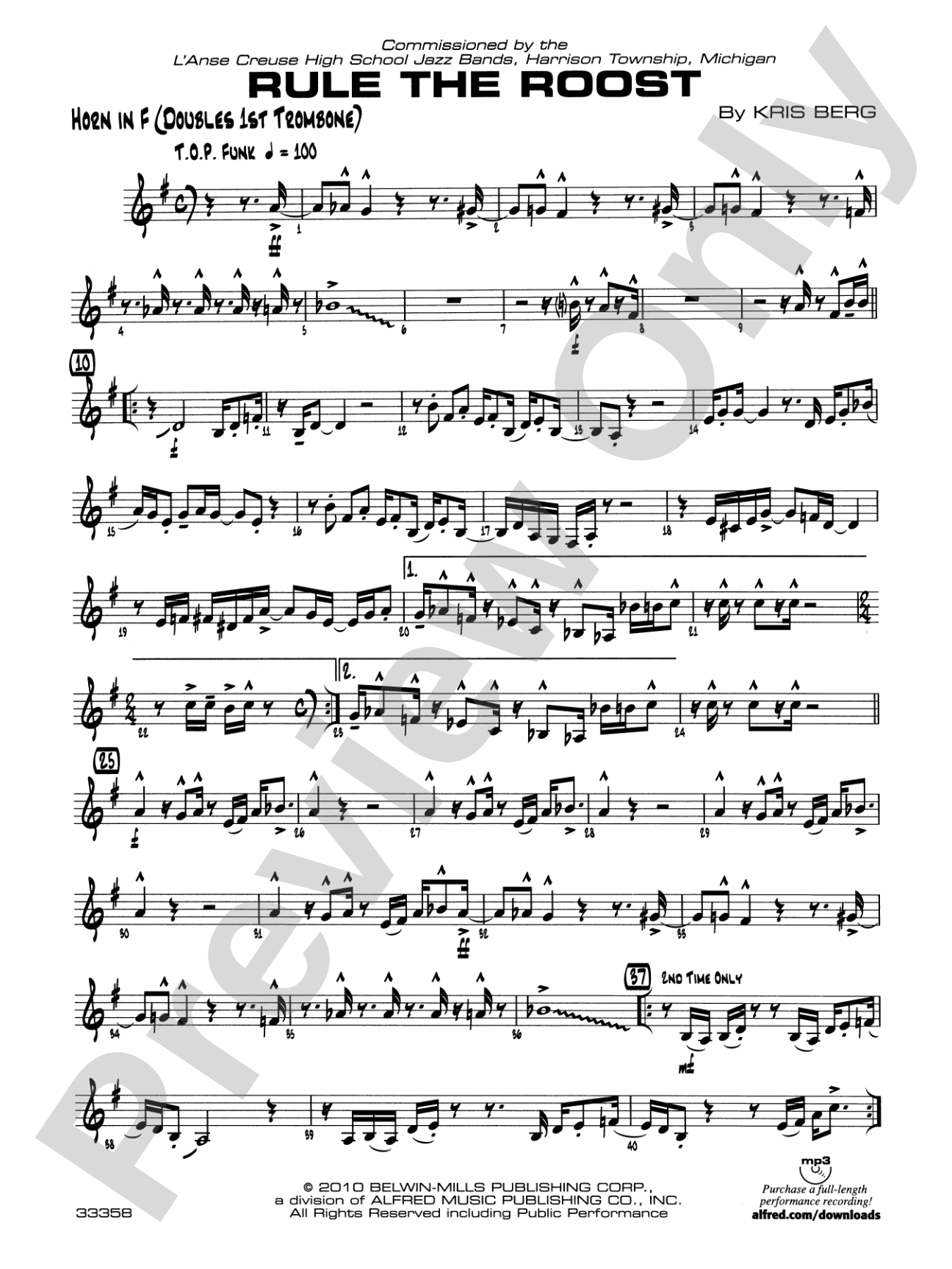Rule the Roost: 1st F Horn
